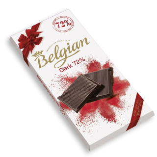 Csokoládé, Belgian 100g 72% Cacao Étcsokoládé