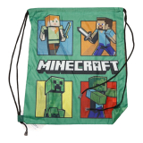 Új Tornazsák, minecraft, MNC23-003, Zöld
