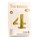 Lufi, Fólia 4-es 40" Héliummal tölthető Arany