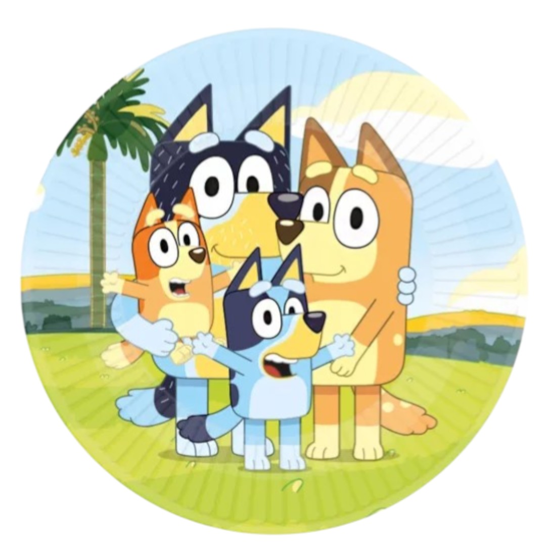 Terítő, Bluey Joke papírtányér 8 db-os 23cm