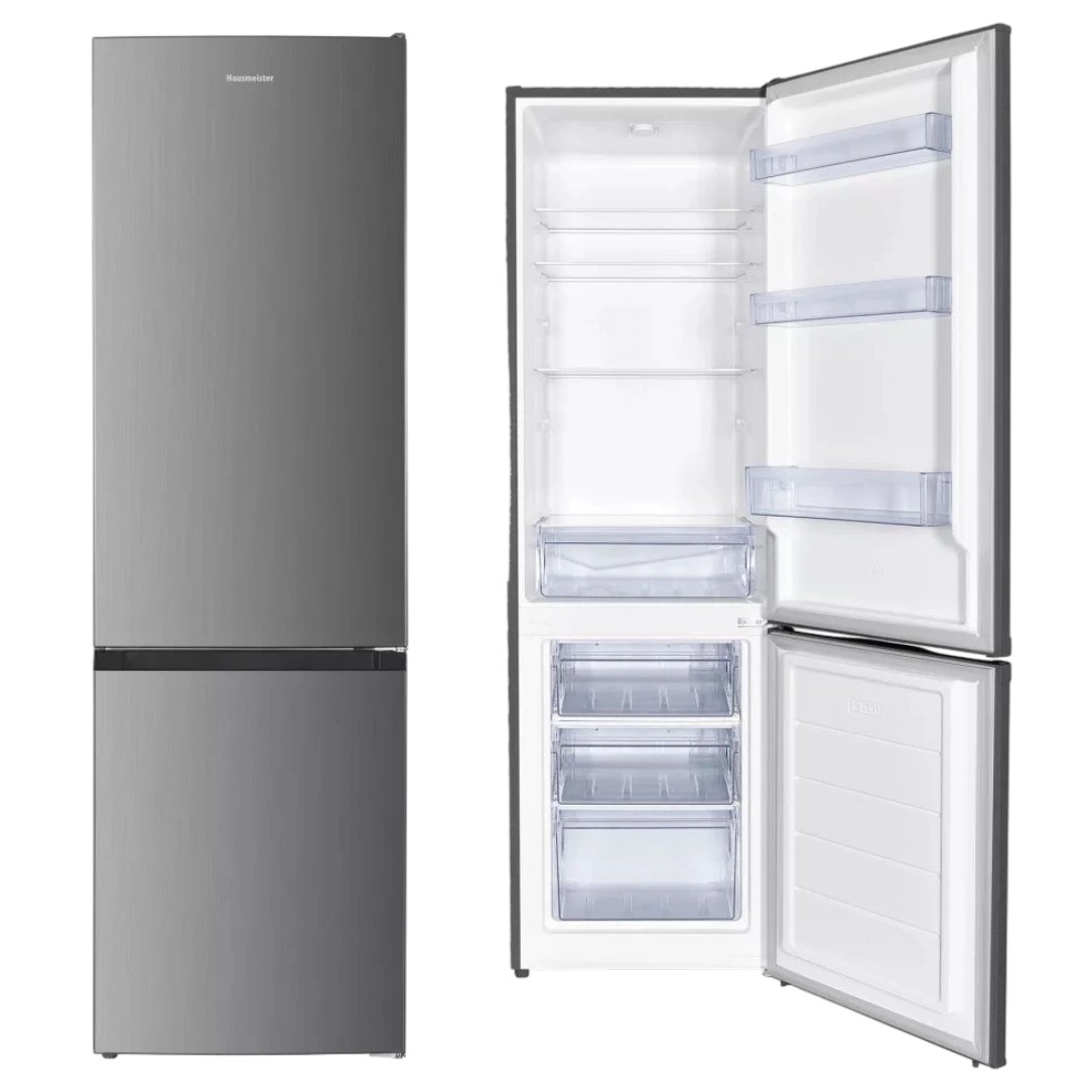 Alulfagyasztós hűtő, Hausmeister HM3193E Inox | 191 + 71l | E energiao.