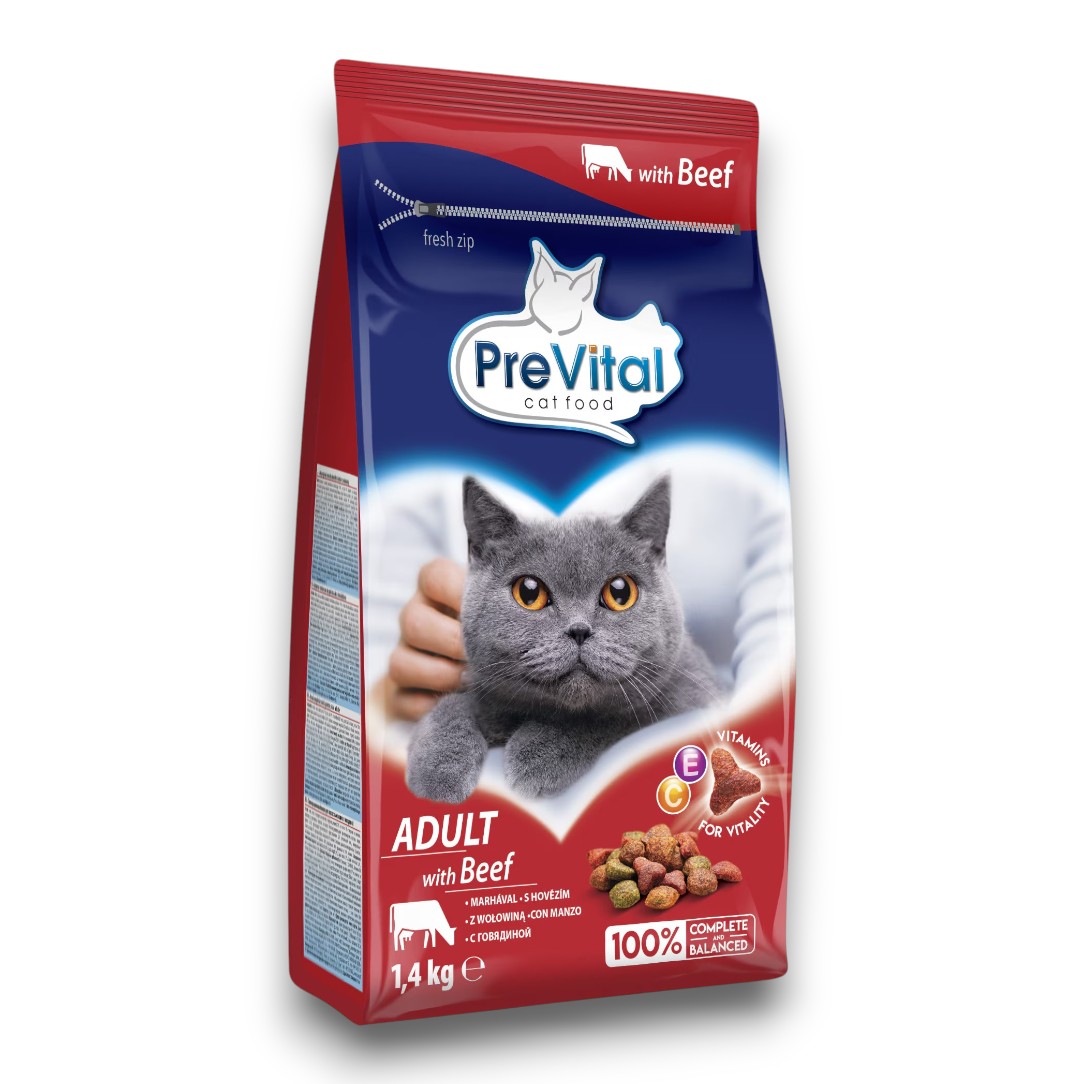 Állateledel, Prevital Cat száraz 1,4kg Marha
