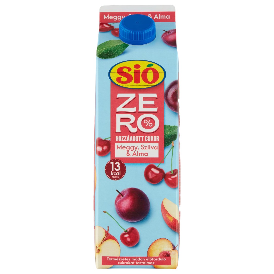 Üdítőital, Sió Zero 1l Meggy-Szilva-Alma 20%