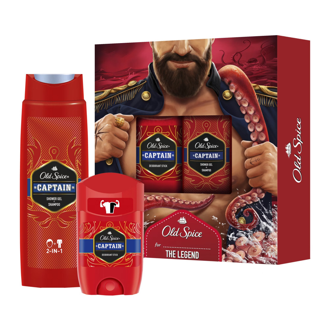 Ajándék szett, Old Spice Dark Captain Stift+Tusf Ffi