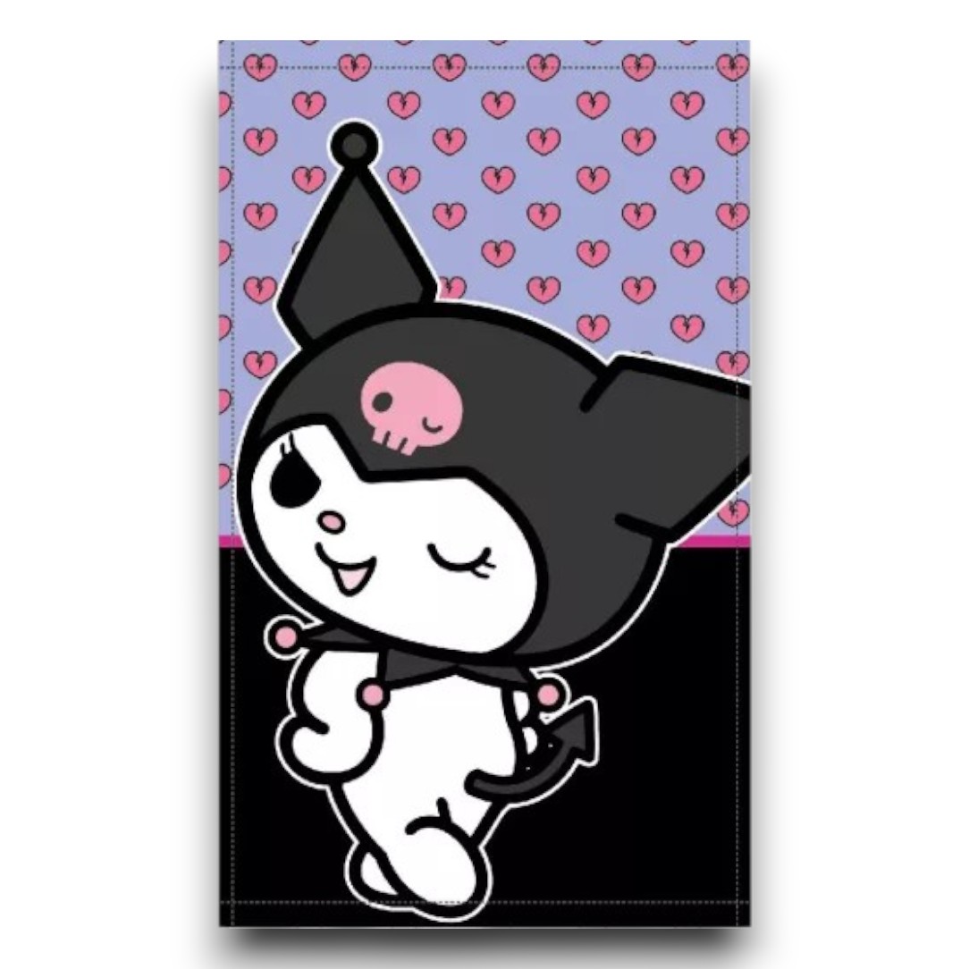 Ovis törölköző, Hello Kitty Kuromi kéztörlő, arctörlő, törölköző 30x50cm
