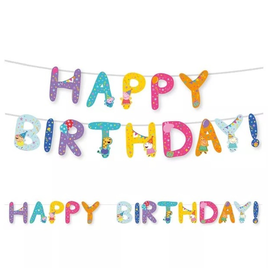 Zászlófüzér, Happy Birthday Peppa malac with love