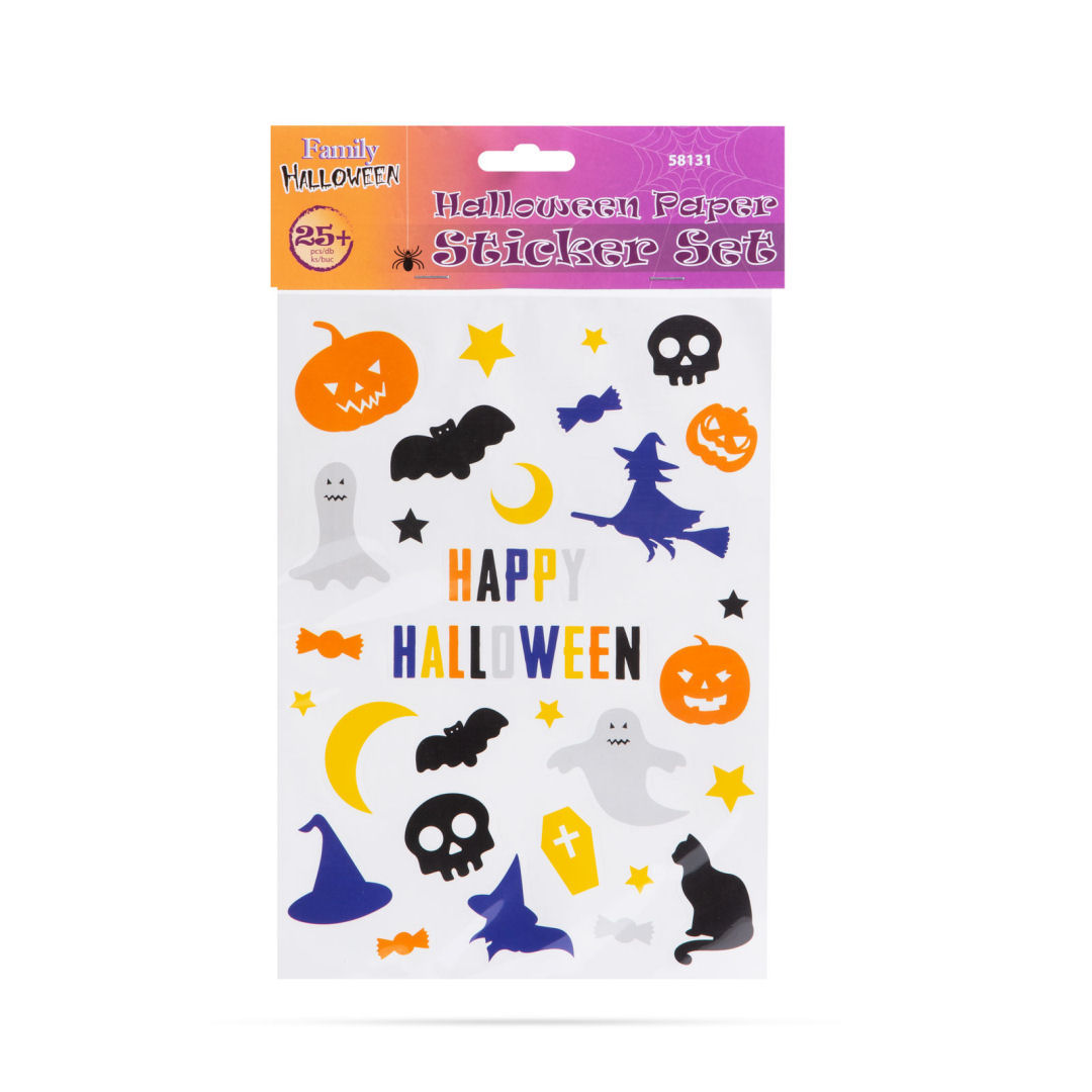 Halloween-i papír matrica szett többféle motívum