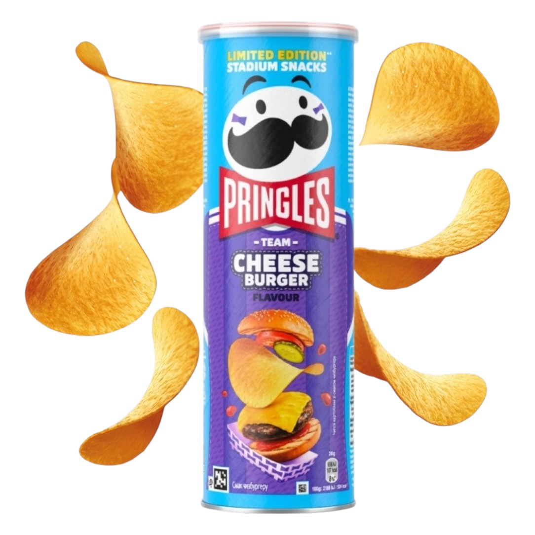 Chips, Pringles 165g Cheese Burger Limitált