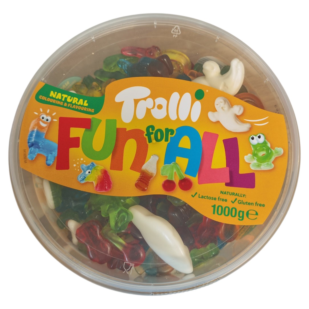 Gumicukor, Trolli 1kg Fun for All műa dobozos