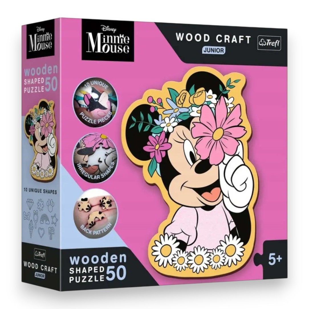 Kreatív játék, Puzzle, 50db Wood, Minnie egér világa