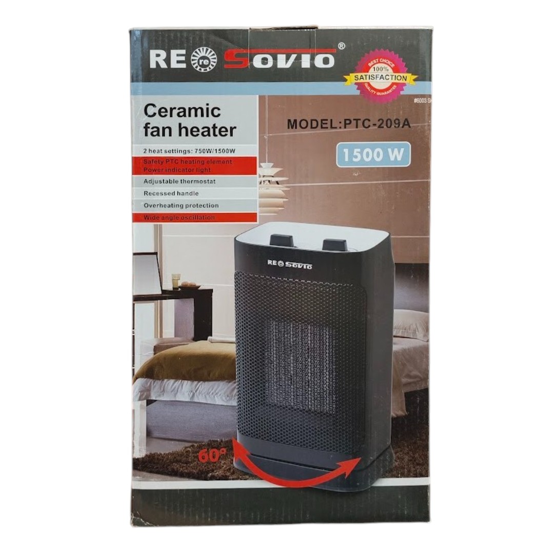 Fűtőtest, Kerámia PTC-2009A | 750W | 1500W | Oszcilláló mozgás
