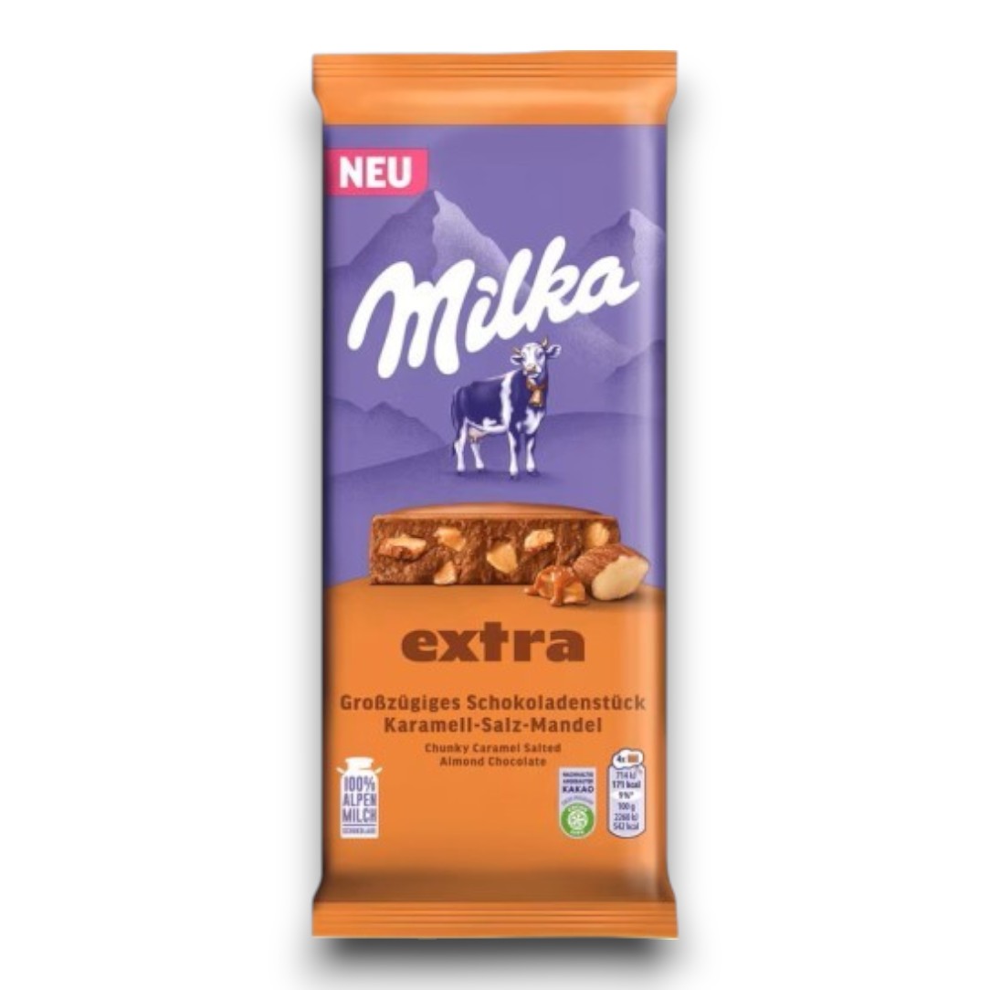 Csokoládé, Milka  190g Karamell-Mandula-Só
