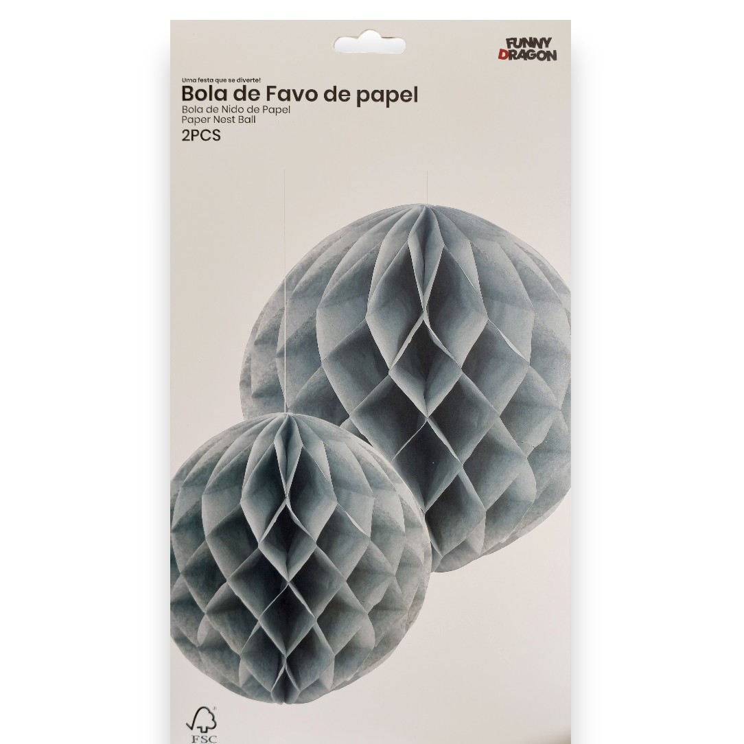 Lampion, 30 | 20cm gömb, szürke 296456