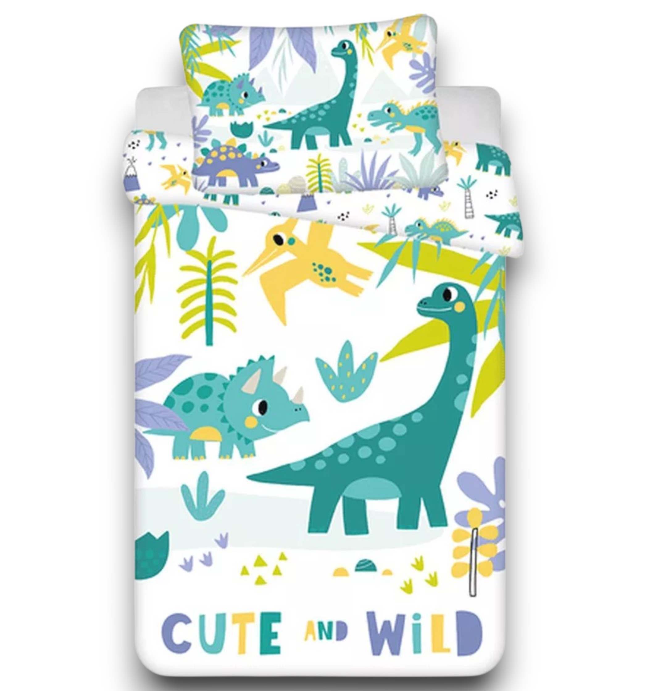 Gyerek Ágynemű, Dinoszaurusz Cute&Wild gyerek, ovis ágyneműhuzat 100x135cm
