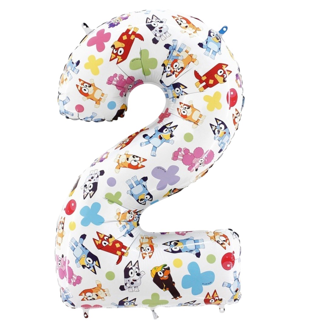 Lufi, Bluey Friends 2-es szám fólia lufi 66cm