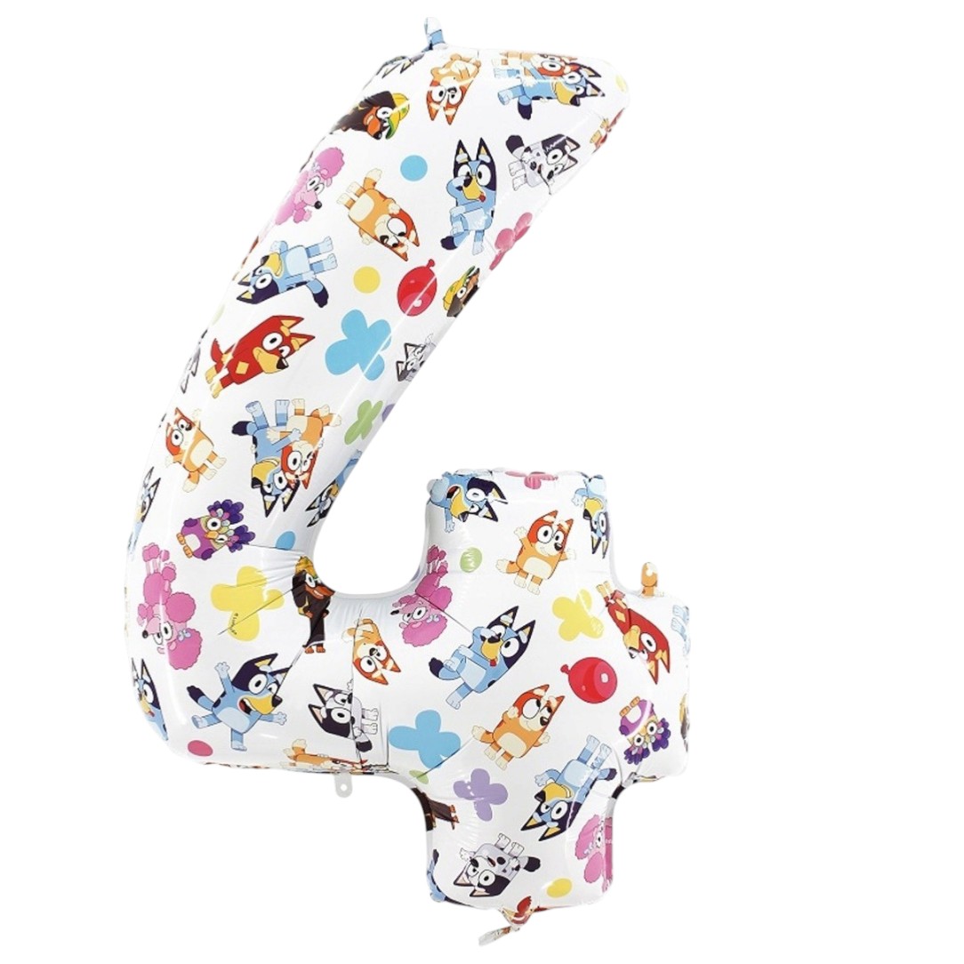 Lufi, Bluey Friends 3-as szám fólia lufi 66cm