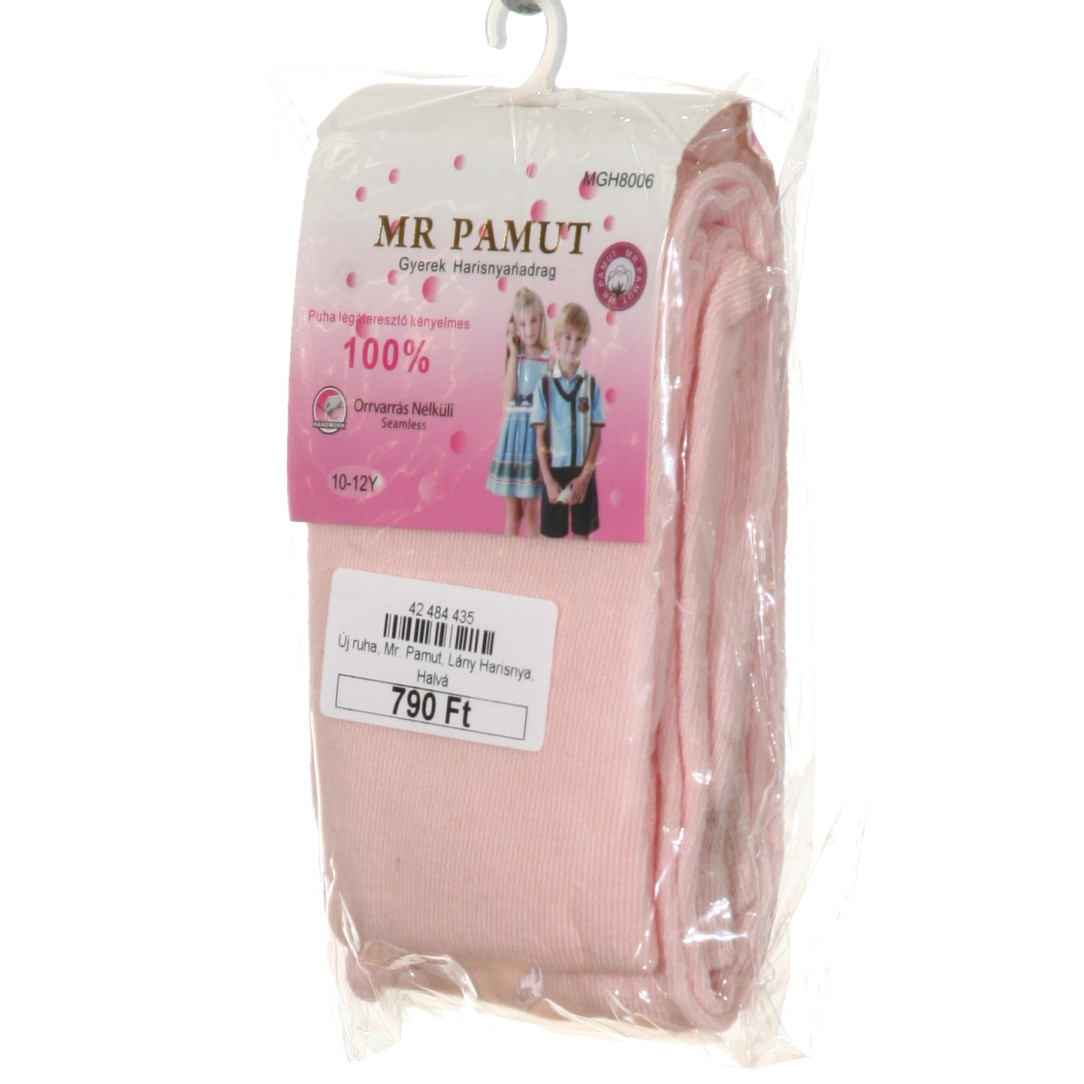 Új ruha, Mr. Pamut, Lány Harisnya, Halvány rózsaszínű, méret: 10-12 év