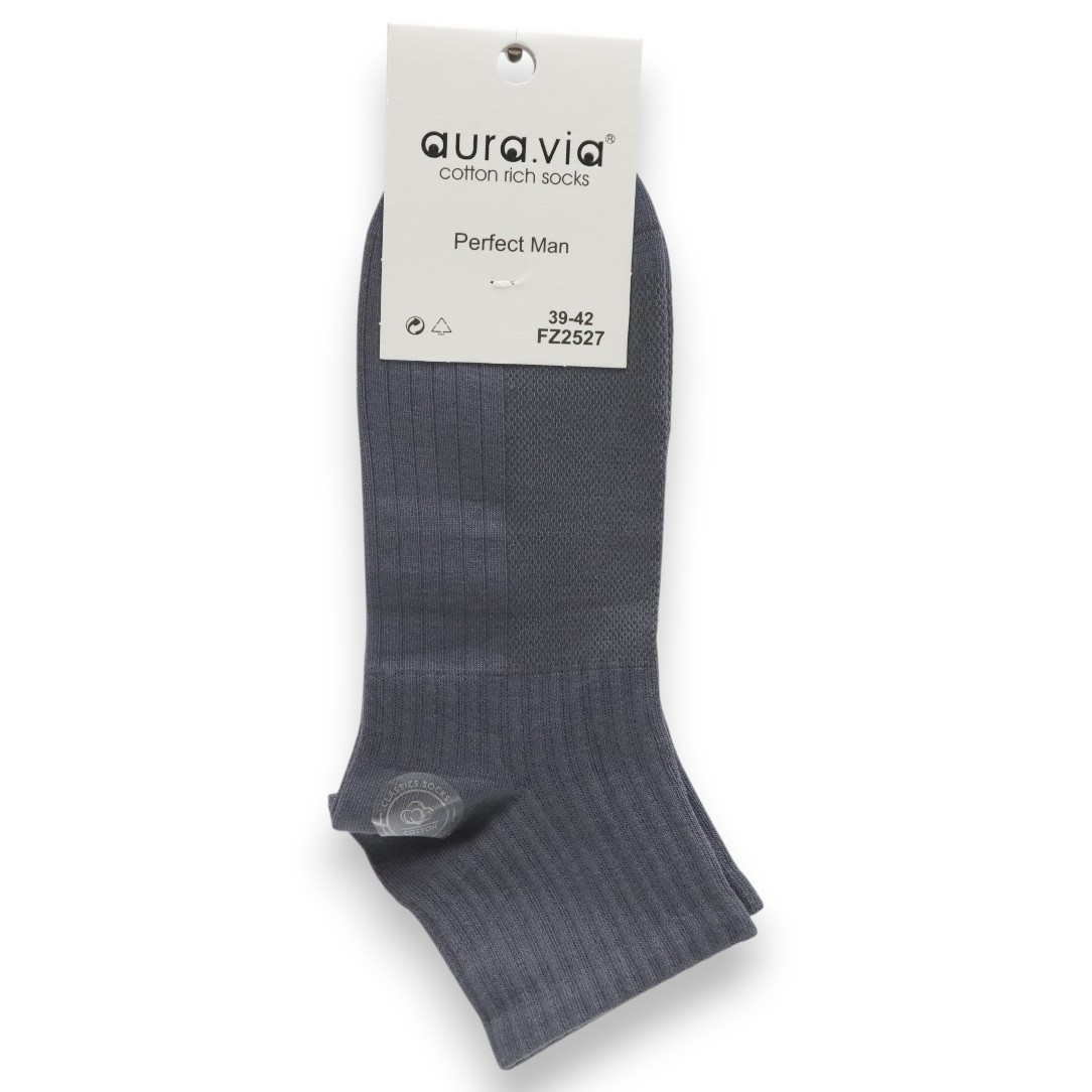 Férfi Zokni, Aura.via, Sötétszürke, FZ527, méret: 39-42