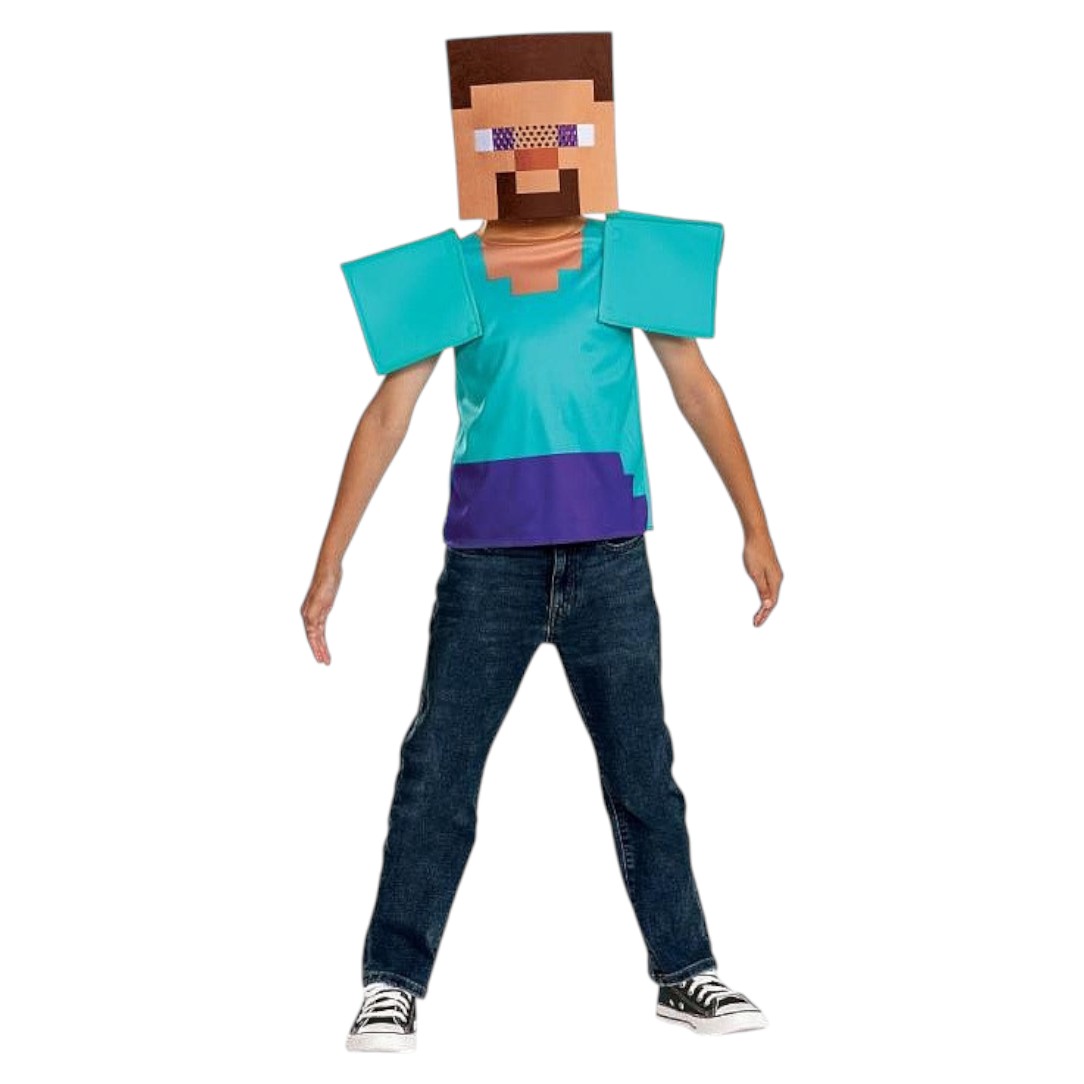 Minecraft Steve Meseszereplős Gyerek jelmez, Méret: 98-104