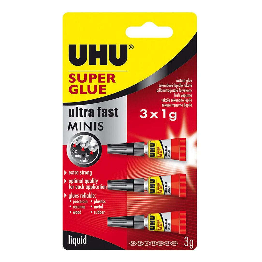 Pillanatragasztó, UHU 1gx3db Mini 