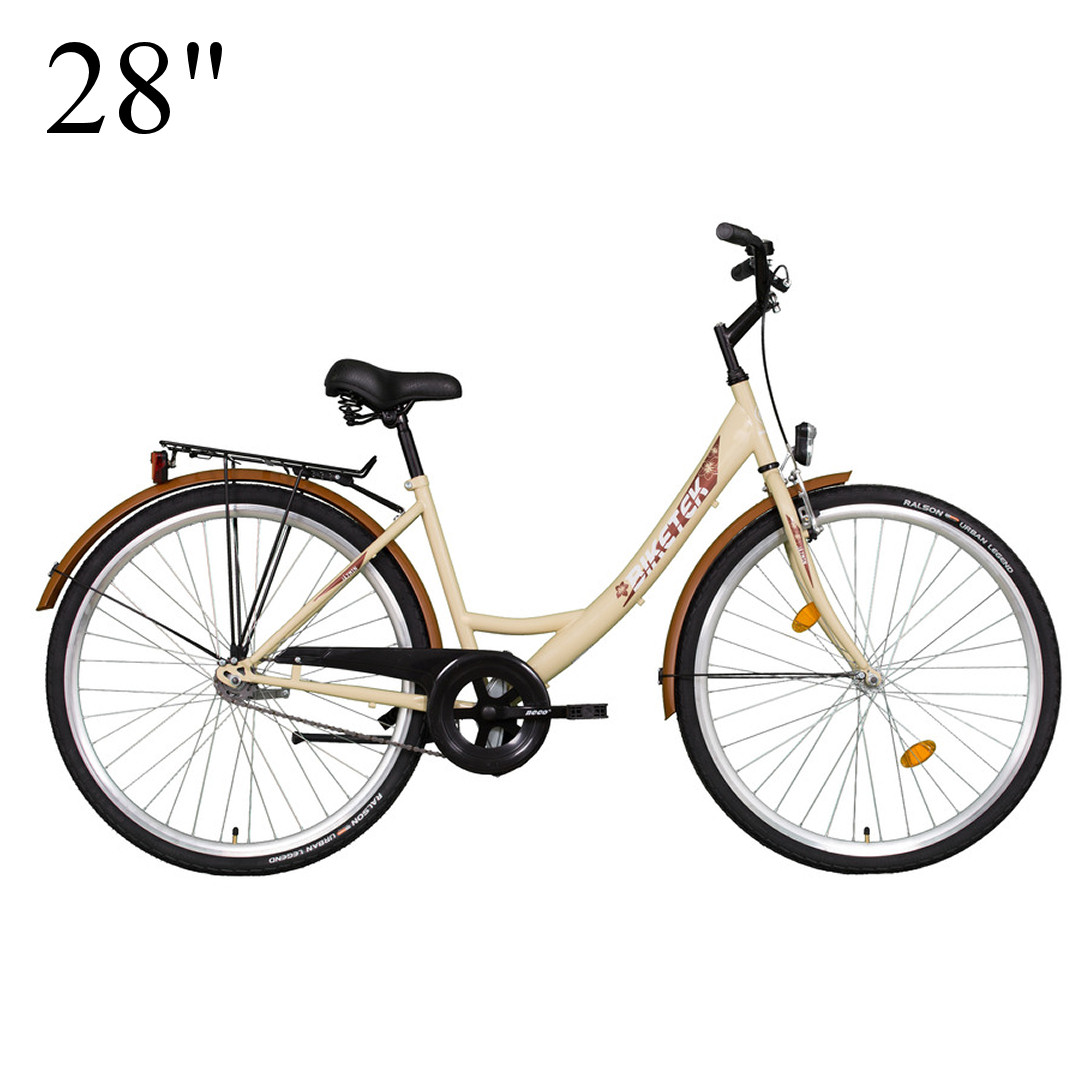 Kerékpár, 28" Jázmin túra női city kontrafékes latte 