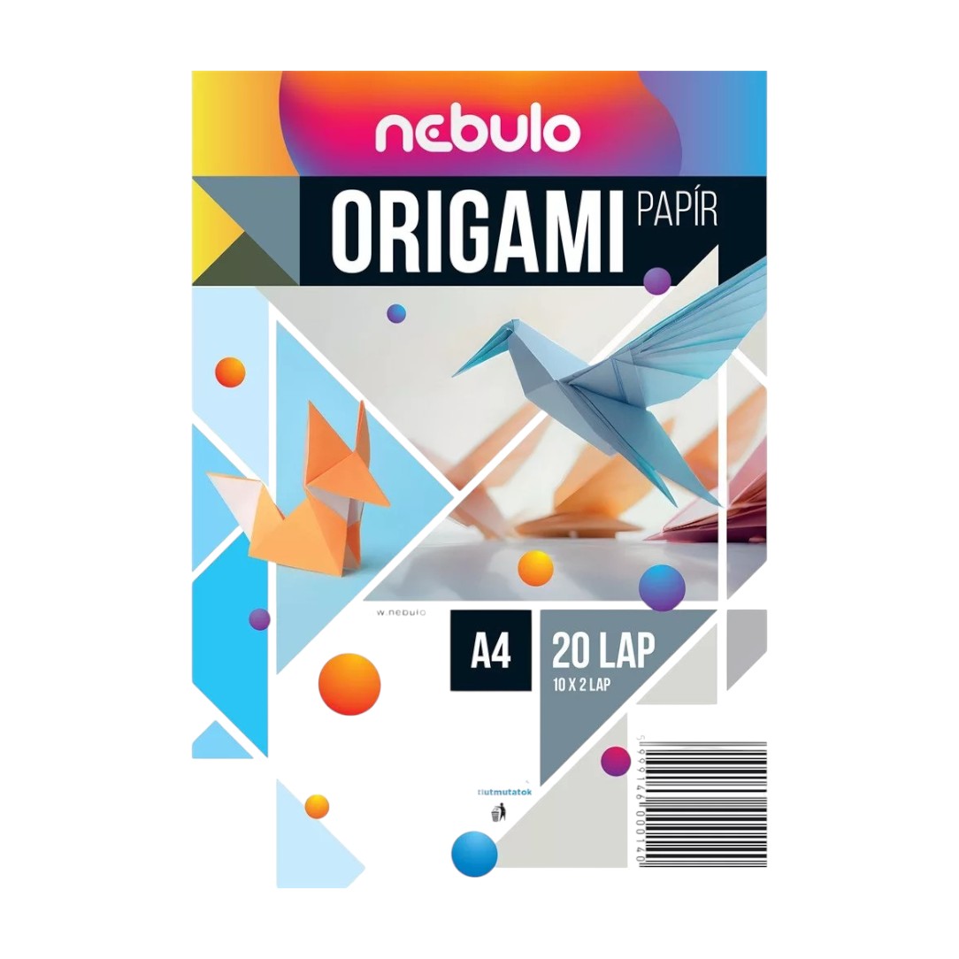 Origami papír, A/4 20lap Nebulo