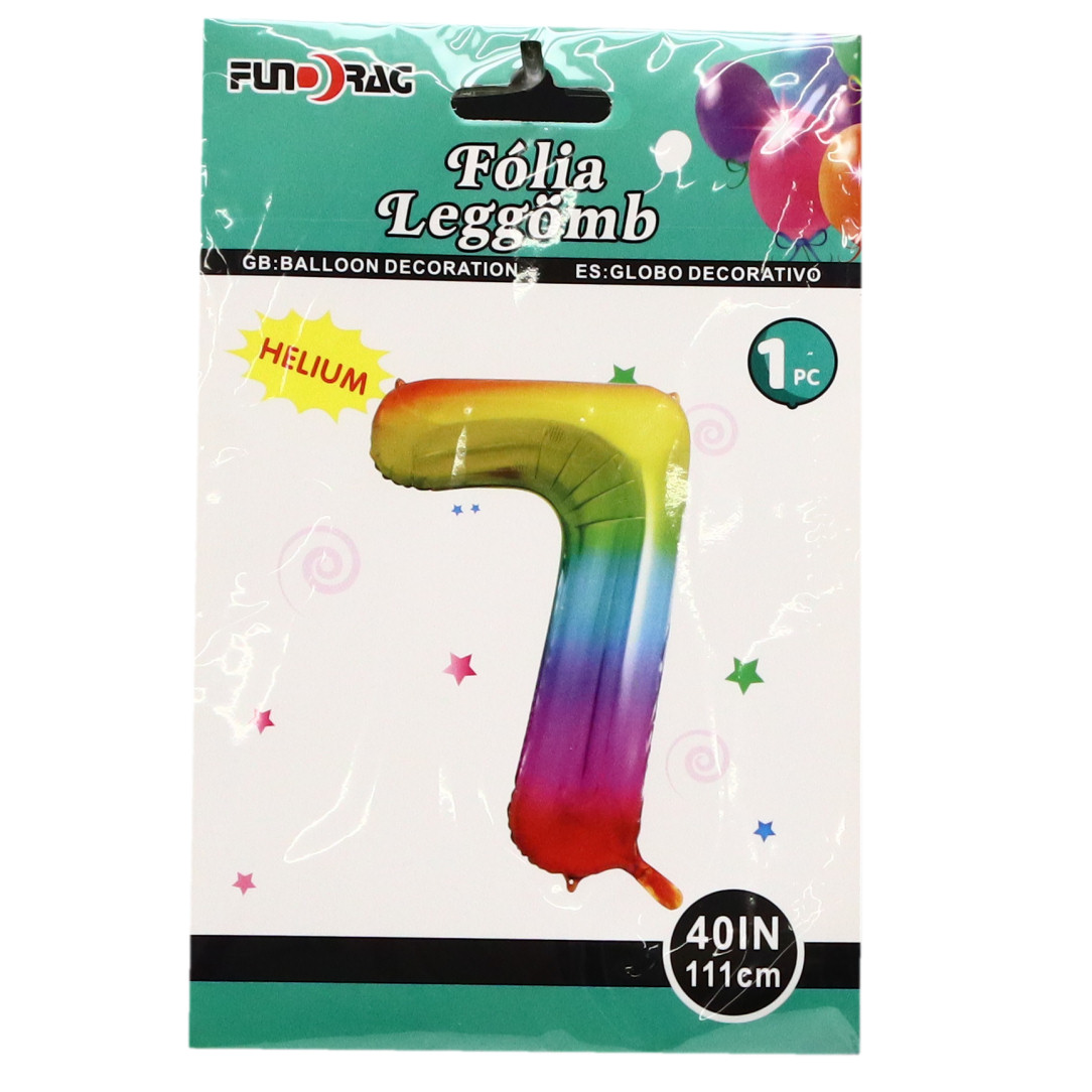 Lufi, Fólia 7-es 40" Héliummal tölthető Szivárvány