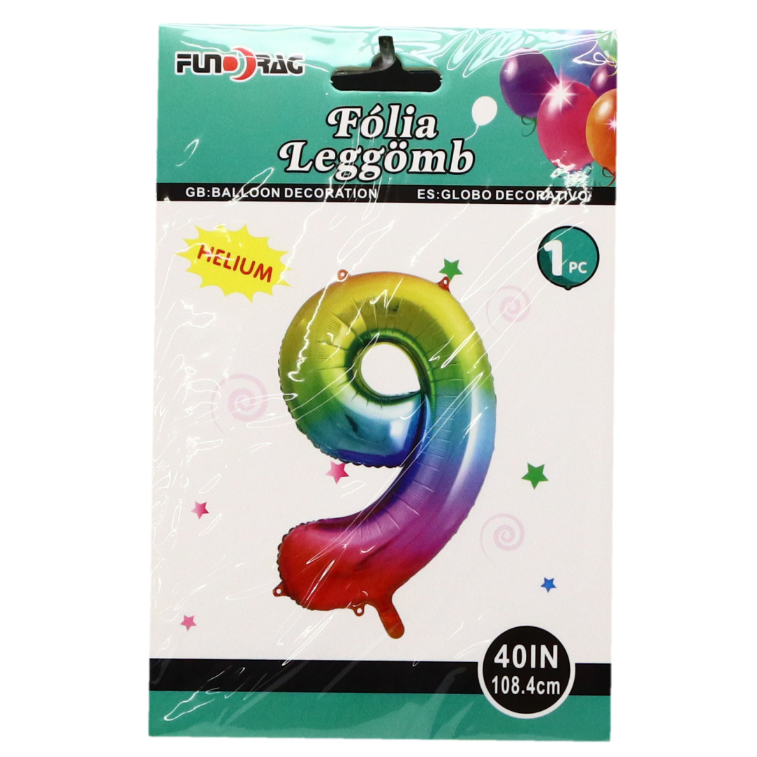Lufi, Fólia 9-es 40" Héliummal tölthető Szivárvány
