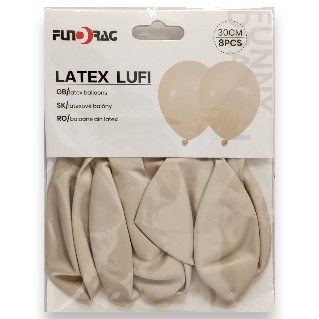 Lufi, Latex 30cm | 8db/cs | krém | 653550