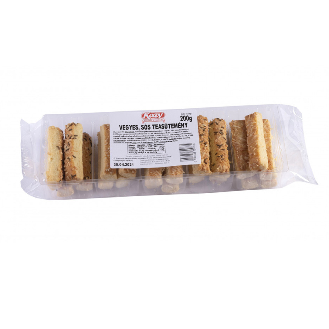 Sütemény, Sós-Vegyes 200g Teasütemény