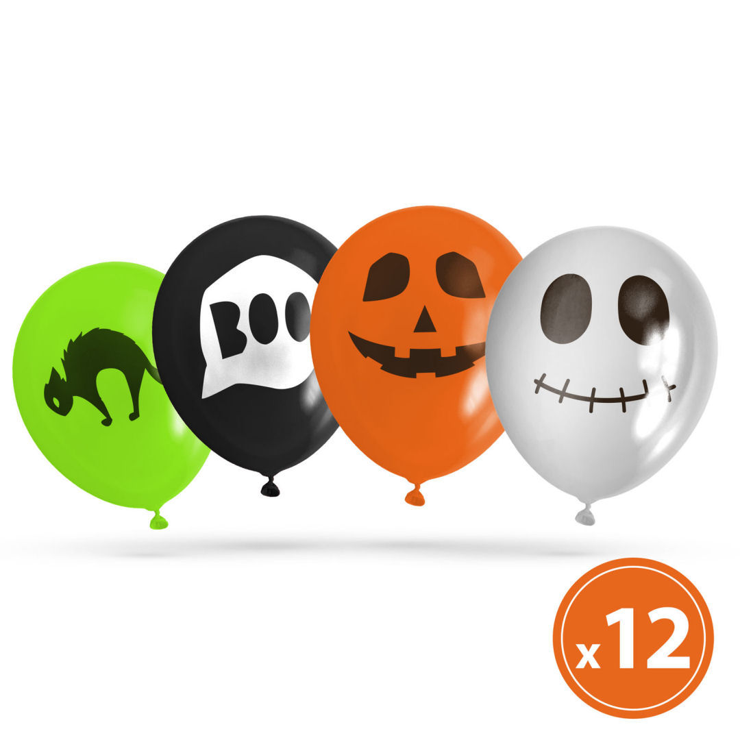 Lufi, Latex Halloween-i szett 4 féle 12db/csomag