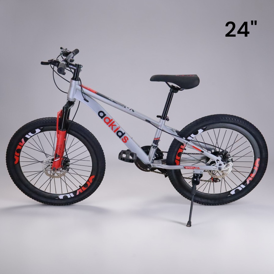 Kerékpár, 24" 605R, 18 sebesség, tárcsa fék, első rugó, dupla felni