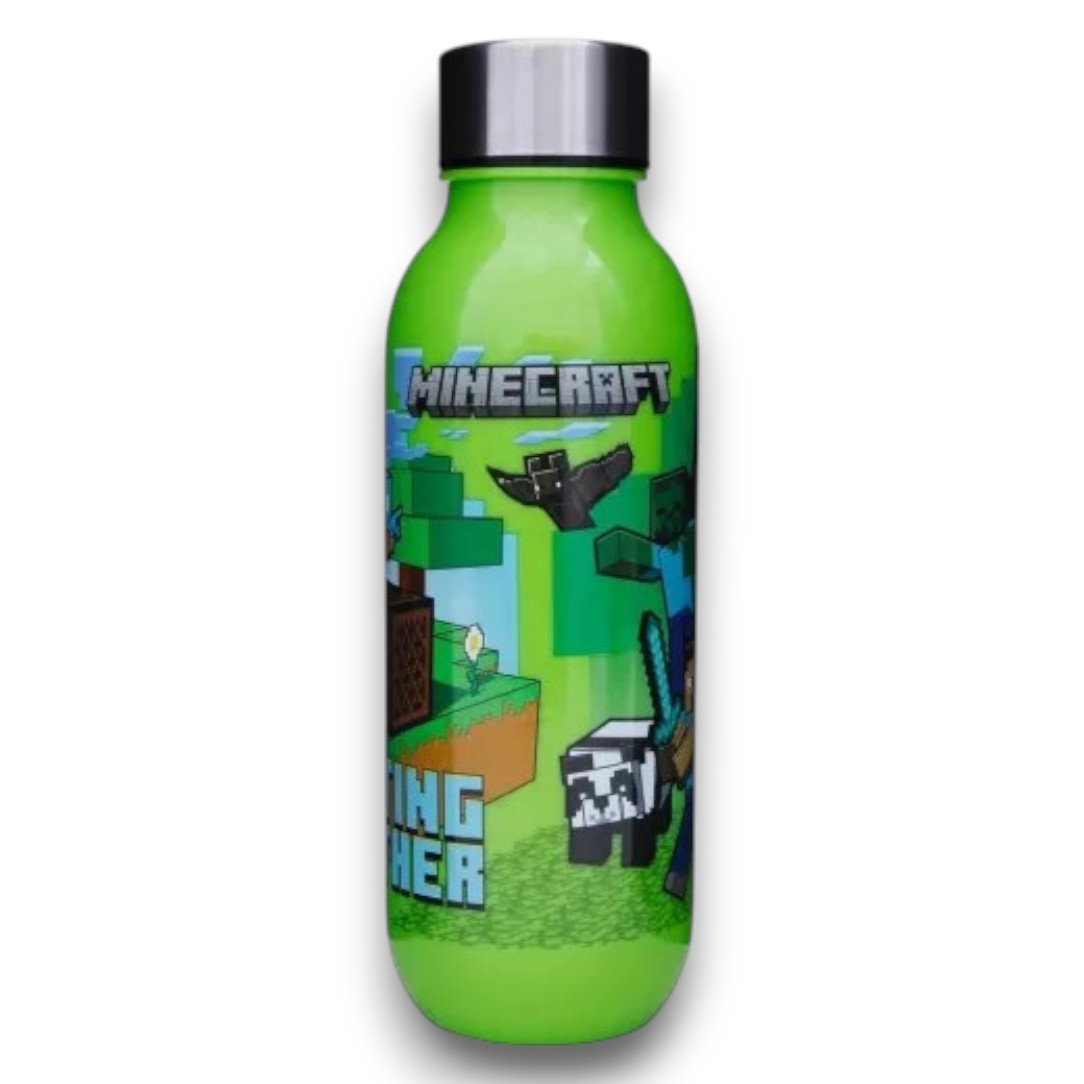 Műanyag, Kulacs 640ml | Minecraft Crafting csavaros kupakkal