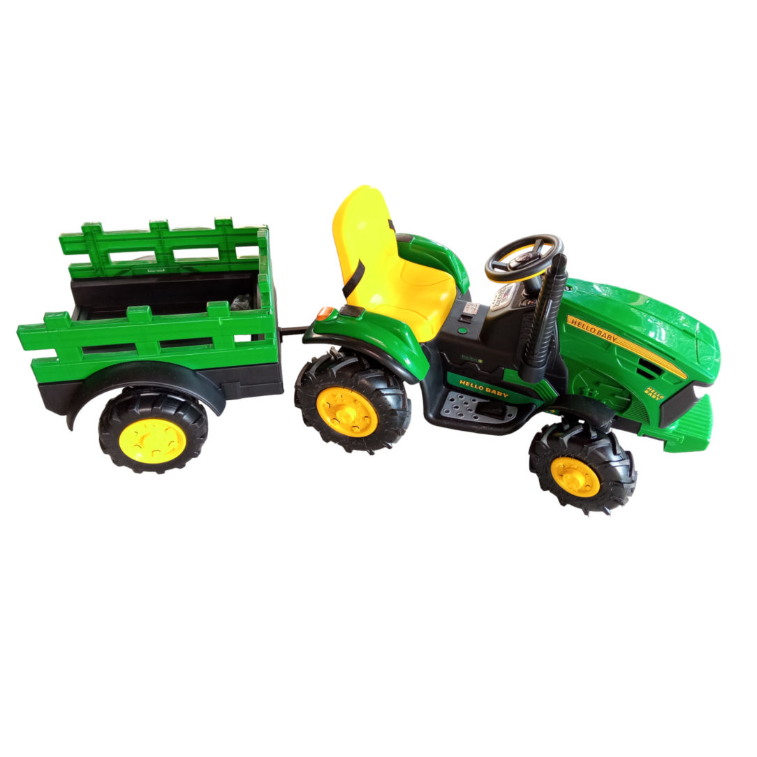 Jármű akkumulátoros, Traktor, utánfutós, akkus, táviránytóval 2x540W motor