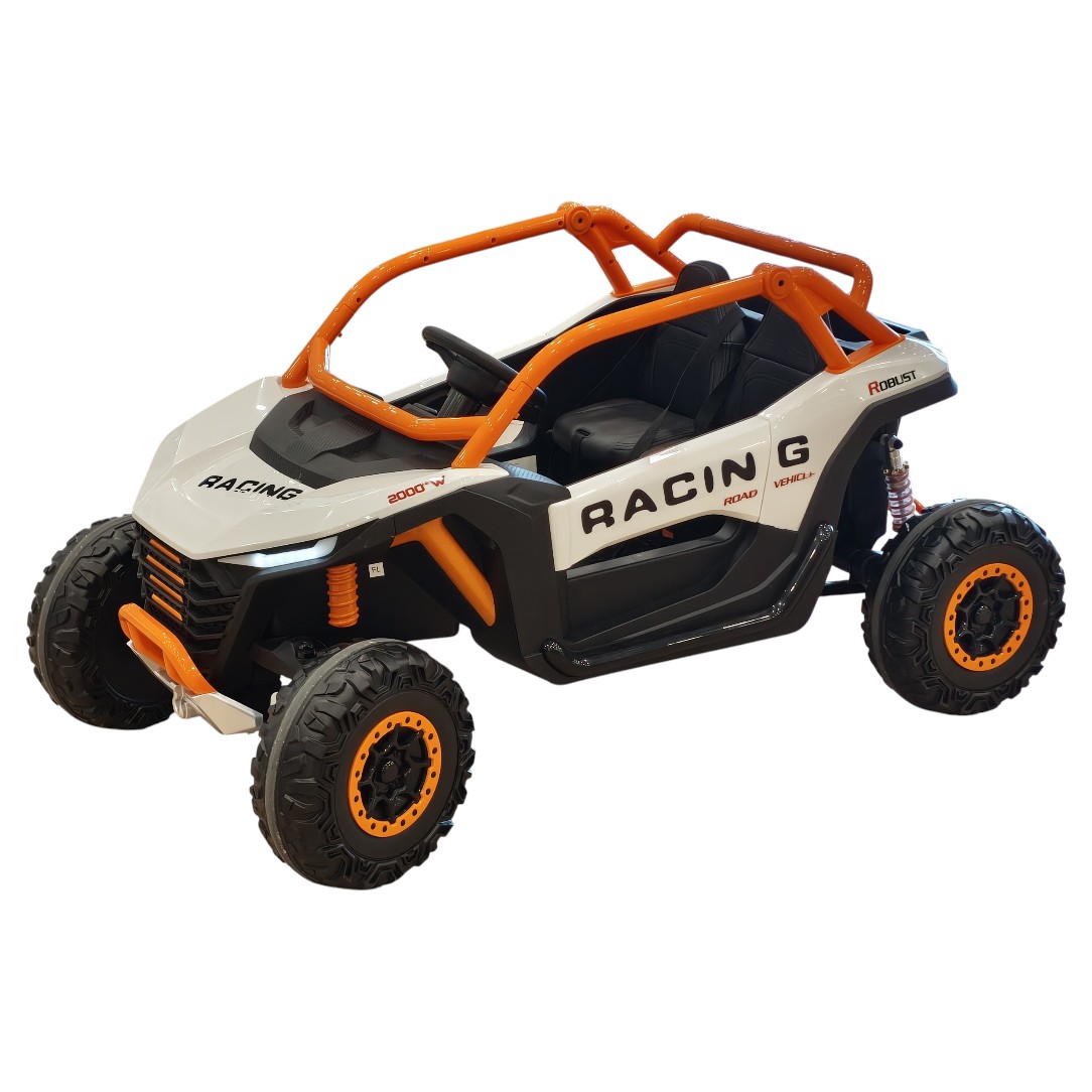 Jármű akkumulátoros, Buggy UTV Fehér | 4x4 hajtás | 4x120W | 24V 7Ah | Bőr ülés | távirányító