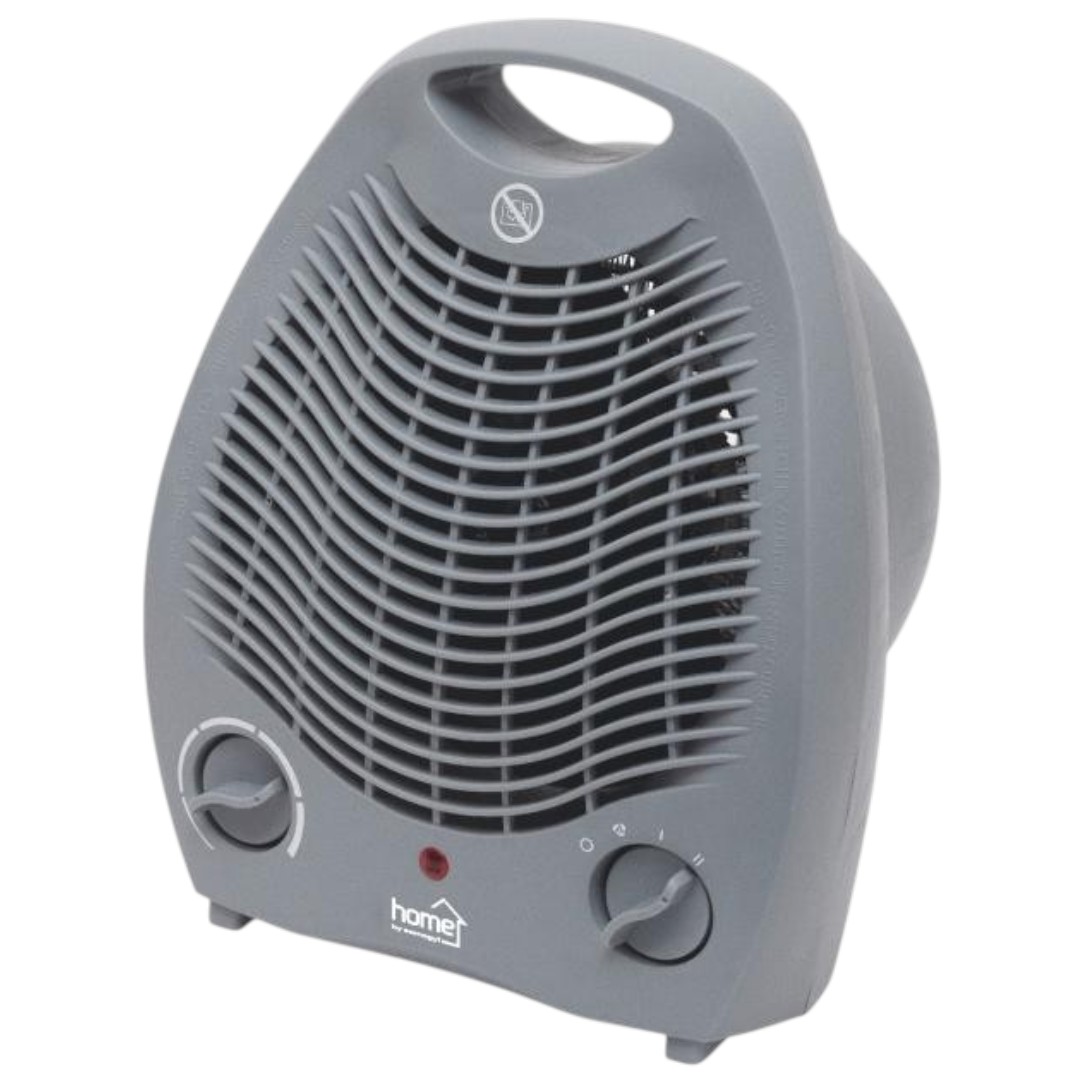 Fűtőtest, HOME FK1M ventilátoros fűtőtest, max. 2000 W, 2 fokozat, 3 funkció, termosztát, szürke színű