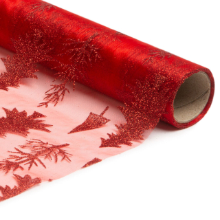 Asztalterítő, Karácsonyi futó | piros | 180x28cm 