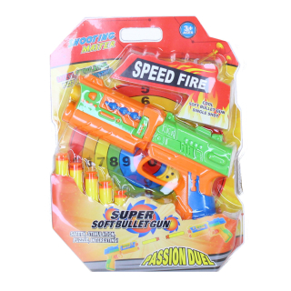 Fiús játék, Pisztoly Speed fire szivacslövő No.555-6           , több szinben gyártott termék!