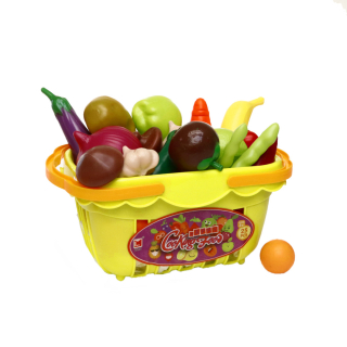 Lányos játék, Zöldség gyümölcs szett kosárban CJ-1610970