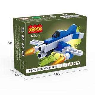 Építő játék, COGOŽ 4600-2 | lego-kompatibilis építőjáték | 35 db építőkocka | Military