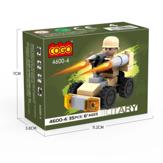 Építő játék, COGOŽ 4600-4 | lego-kompatibilis építőjáték | 35 db építőkocka | Military