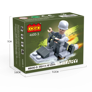 Építő játék, COGOŽ 4600-3 | lego-kompatibilis építőjáték | 35 db építőkocka | Military
