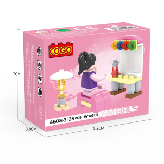 Építő játék, COGOŽ 4602-3 | lego-kompatibilis építőjáték | 35 db építőkocka | Space