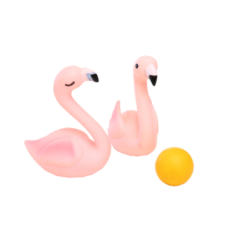 Bébijáték, Flamingó, 2 db, 13x12 cm 
