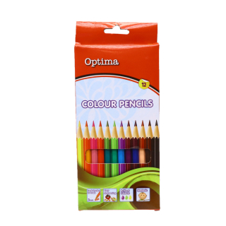 Színes ceruza, 12 szín Optima Hatszögletű