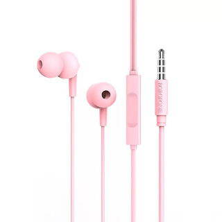 Headszet, Borofone BM49 player vezetékes, pink, 3,5mm 4pin