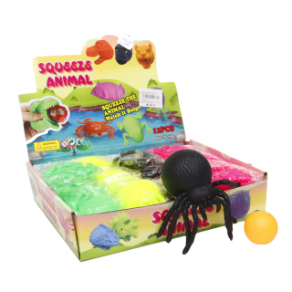 Kreatív játék, Squishy Pók stresszoldó | pépes | QQF-215222, több szinben gyártott termék!
