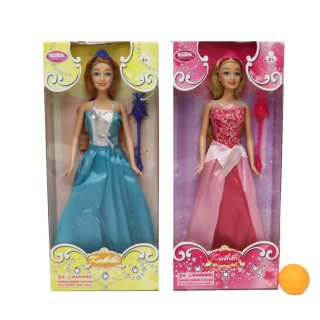 Lányos játék, Hercegnő baba varázspálcás CJ-0924243, több szinben gyártott termék!