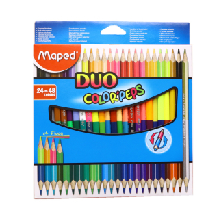 Színes ceruza, 48 szin Maped "Color`Peps Duo" háromszögletű 