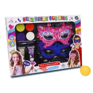 Kreatív játék, Smink készlet arcfesték + testfesték + 2 db maszk No.4008 BZ4008